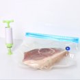thumbnail image 2 of Bolsa de 20 piezas de 22x28cm, bolsa sellada al vacío reutilizable sin BPA con bomba de aire Manual para conservar alimentos y carne, 2 of 5