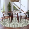 thumbnail image 3 of Sage Green Round Area Rug 5Ft Washable Circle Rugs for Living Room Bedroom, Retro Abstract Morocco Geometric Texture Non-Slip Carpet Floor Mats Indoor Outdoor Carpet Runner Aesthetic Home Decor, 3 of 8