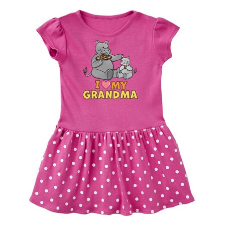 

Inktastic I Love My Grandma Hippos Gift Baby Girl Dress