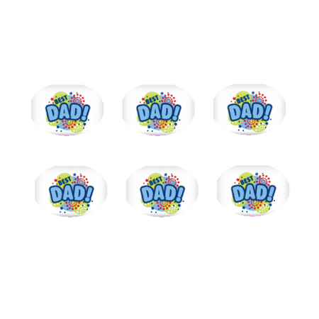 Best Dad! 12 - 2 inch Cupcake Edible Frosting (Best Ready Made Frosting)