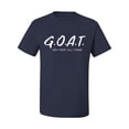 thumbnail image 2 of Wild Bobby, Goat God Over All Things Inspirational/Christian Men Graphic Tee, Navy, Medium, 2 of 6