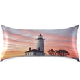 thumbnail image 3 of GZHJMY Lighthouse Satin Pillowcase, Soft Breathable Silk Pillow Case with Envelope Closure for Hair and Skin, King Size 40 x 20 Inch Home Decor, 3 of 7