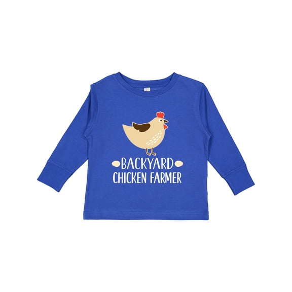 Inktastic Backyard Chicken Farmer Boys or Girls Long Sleeve Toddler T-Shirt