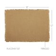 thumbnail image 2 of VHC Brands Burlap Farmhouse Placemat, Set of 6, 12x18, Natural Tan, 2 of 6