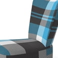 thumbnail image 3 of Designart "Silver and Blue Checked Tartan" Upholstered Patterned Accent Chair and Arm Chair, 3 of 5