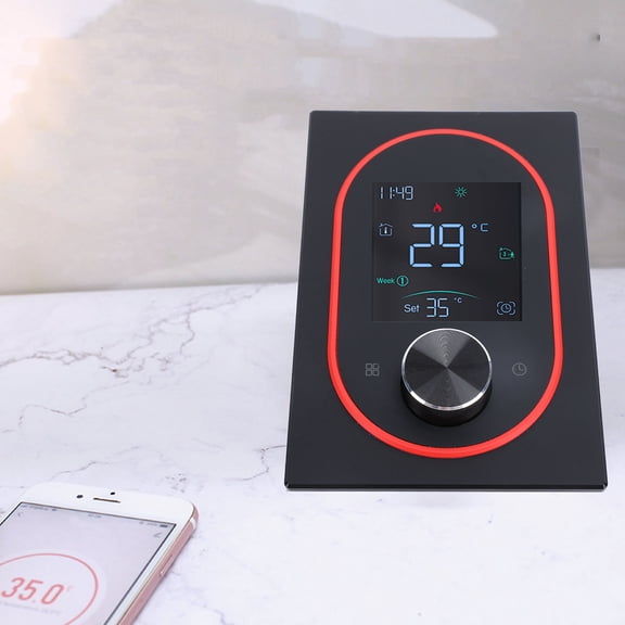 Smart Color Thermostat Touchscreen Electric Heater Thermostat Programmable Bluetooth Temperature Regulator for Home Office Hotel AC 95240V