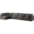 thumbnail image 2 of Meridian Furniture Plush Grey Velvet Standard Modular Sectional, 2 of 5