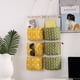 thumbnail image 3 of Bolsa de almacenamiento colgante con 3 bolsillos sobre la puerta, organizador de armario, bolsa de almacenamiento impermeable de lino y algodón para dormitorio, baño y cocina, 3 of 8