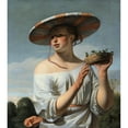 thumbnail image 3 of Caesar Van Everdingen 15x16 Black Modern Framed Museum Art Print Titled - Girl in a Large Hat (C. 1645 - C. 1650), 3 of 5