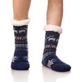 thumbnail image 1 of Men's Winter Thermal Fleece Lining Knit Slipper Socks Christmas Non Slip Socks, 1 of 6
