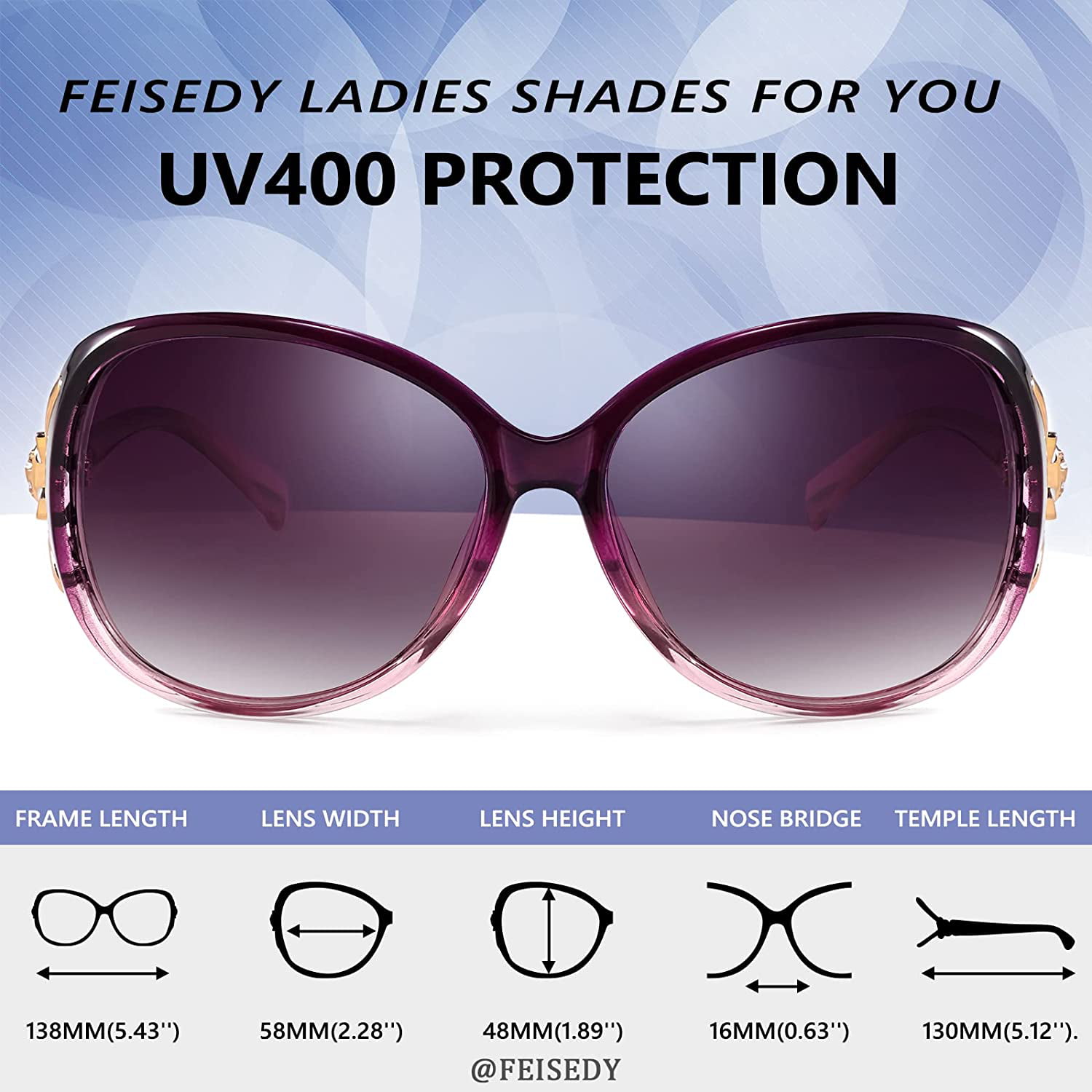 Low Price Good Service Feisedy Women Oversized Polarized Sunglasses Ladies Large Shades Classic