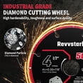 thumbnail image 2 of Disco de corte de diamante Revvstark de 4.5 pulgadas para metal, paquete de 3, 2 of 9