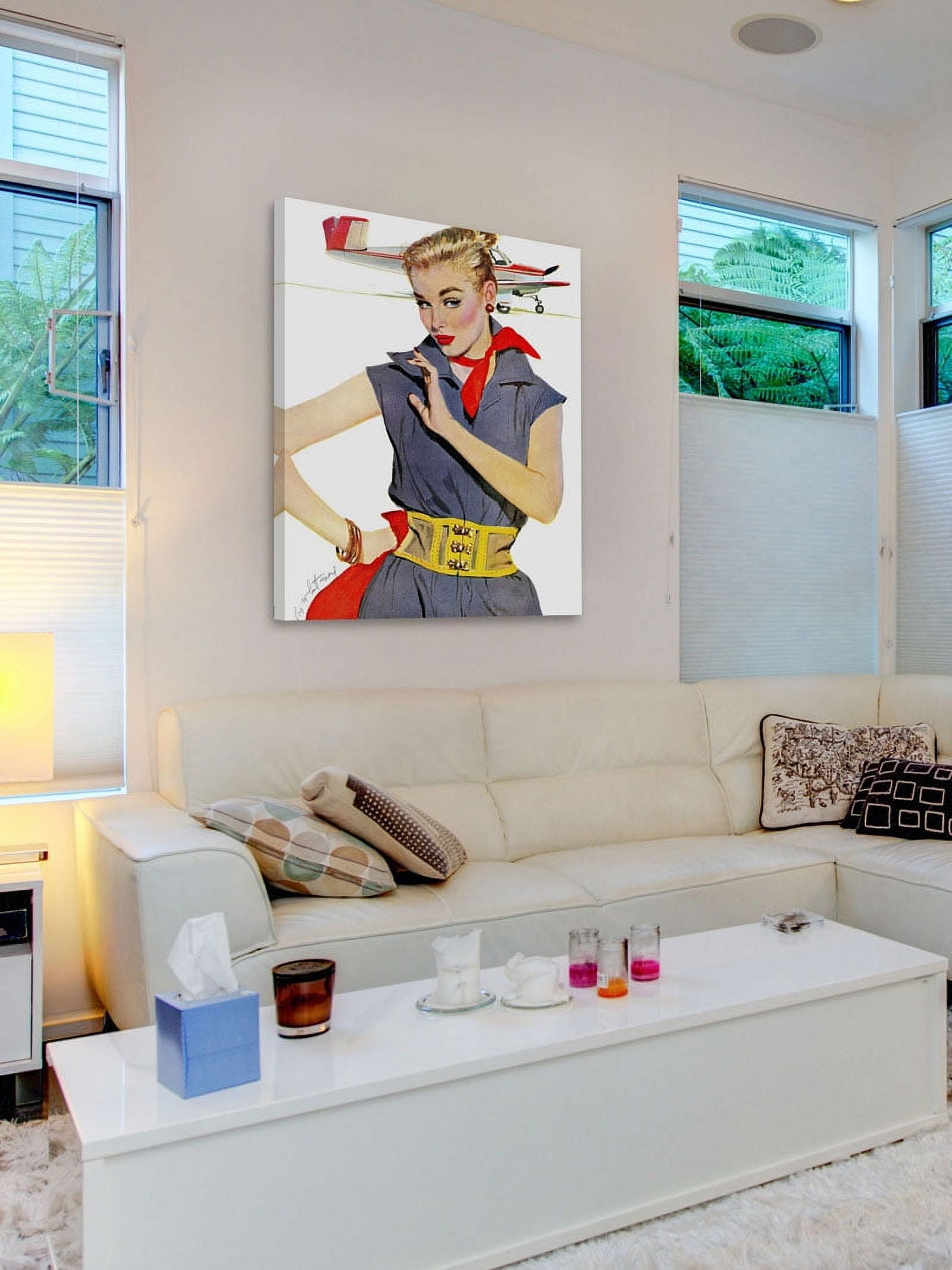 Marmont Hill "The Girl Who Stole Airplanes" by Coby Whitmore Painting Print on Canvas