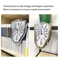 thumbnail image 3 of Twisted Wall Clock, Vintage Design, Silent Movement, Durable Construction, Decor For Living Room, Bedroom, Office, 3 of 8