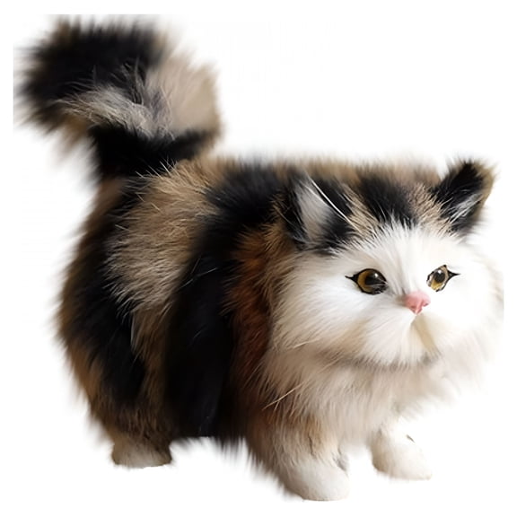 BESTSKY Cat Toys Plush,Animal Models Children's Gifts,Realistic Stuffed Animal Cat Kitten Plush Cute Toys,Handmade Cat Stuffed Animals Model for Kids,4.72x2.36x4.72inch