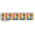 thumbnail image 3 of Ambesonne Geometric Fabric by the Yard Upholstery, Vertical Squares Lines, 5 Yards, Pale Orange Teal and Blue, 3 of 5