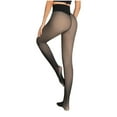 thumbnail image 5 of Women Fleece Lined Tights Fake Translucent Leggings High Waist Pantyhose Fake Sheer Thick Warm Tights for Women, 5 of 6