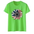 thumbnail image 3 of Odeerbi 4th of July Patriotic Shirt for Women Loose Fit Shirts Summer 2025 Casual Independence Day Printed Round Neck Short Sleeve Top Olive Green, 3 of 3