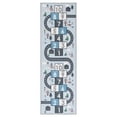 thumbnail image 2 of SAFAVIEH Kids Playhouse City Hopscotch Machine Washable Runner Rug, Grey/Blue, 2'2" x 10', 2 of 4
