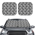 thumbnail image 2 of Fotbe Ying Yang Checkered 2-Piece Car Windshield Sun Shade | Sun Blocker for Car Windshield | Foldable Automotive Interior Accessories for Sun Protection-Medium, 2 of 6