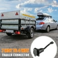 thumbnail image 2 of Unique Bargains Flat 4 Pin to 7 Way Round RV Trailer Plug Adapter for Camper Trucks and Boat Trailers, 2 of 8