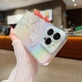 thumbnail image 4 of Compatible with iPhone Case,Colorful Laser Holographic Butterfly Liquid Sand Clear Camera Lens Protection Soft Shockproof Cover Phone Case (Clear,iPhone 15), 4 of 5
