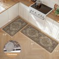 thumbnail image 2 of TEMOGU-Kitchen Mats for Floor 2PCS, Washable Anti Fatigue Mat for Cushioned, 17.3"x47"+17.3"x30", Waterproof Kitchen Rugs, Non Slip Comfort Standing Mat Rug for Home, Sink, Laundry, Rustic Brown, 2 of 4
