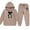 Khaki, variant on WAYUTE Elegant Kids Bow Tie Print Long Sleeve Hoodies and Pants for Girls Playful Party Outfits Comfortable Design Clothes Sets Casual Outdoor,Khaki,Size 8-9 Y