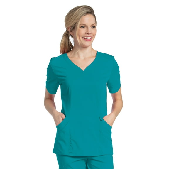 Urbane Ultimate Tailored Fit Comfort Stretch 4-Pocket Scrub Top for Women 9550