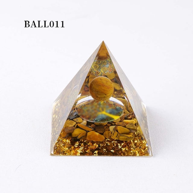 Orgone Pyramid for Home Decor - Crystal Energy Tower for Meditation, Yoga & Positive Energy