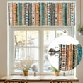 thumbnail image 7 of Bohemian Patterns Valances for Windows, 42 x 12in, Coloed Seamless Stitching Rod Pocket Kitchen Valance Curtain Light Filtering Window Treatments for Living Room Bedroom, 1 Panel, 7 of 7
