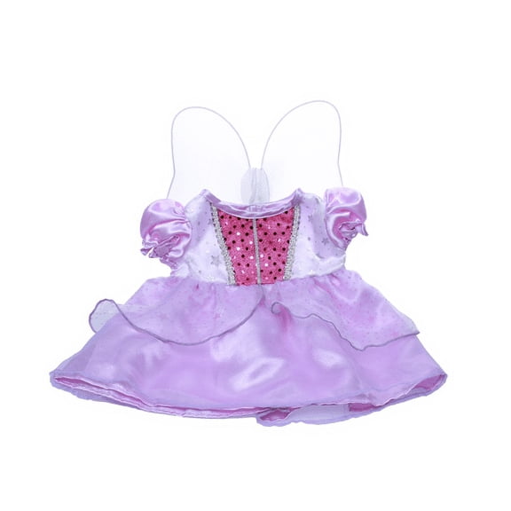 Purple Cinderella Dress w/ Wings for 6"-10" Plush Toys, Doll Princess Outfit