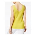thumbnail image 2 of BAR III $50 Womens New 1523 Yellow Knit Sleeveless V Neck Casual Top S B+B, 2 of 4