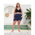thumbnail image 2 of HDE Womens Plus Size Skort Skirt with Bike Shorts Active Golf Swim Skirt Pockets Navy Blue - 18 Plus, 2 of 5