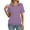 Purple&041225#D, variant on Garbnen Purple Woman Polo Shirt Fitted V Neck Dressy Womens Short Sleeve Shirts Collared Spring Summer Business Women's Blouses