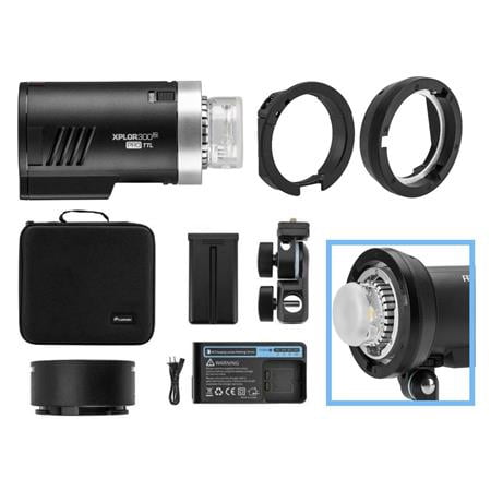 UPC: 0192223084025 | XPLOR 300 Pro TTL R2 Battery-Powered Monolight With Bowens Mount Kit