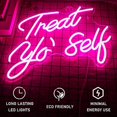 thumbnail image 5 of CADODIS Treat yourself Neon Sign LED Light Wall Decor USB Powered Bedroom Wedding Party Salon Bar Gift, 5 of 5