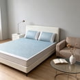 thumbnail image 6 of Cooling Rattan Mat Set Summer Foldable Ice Silk Mattress Pad with Pillowcases Breathable for Student Dormitory Bedroom 59x90in, 6 of 7