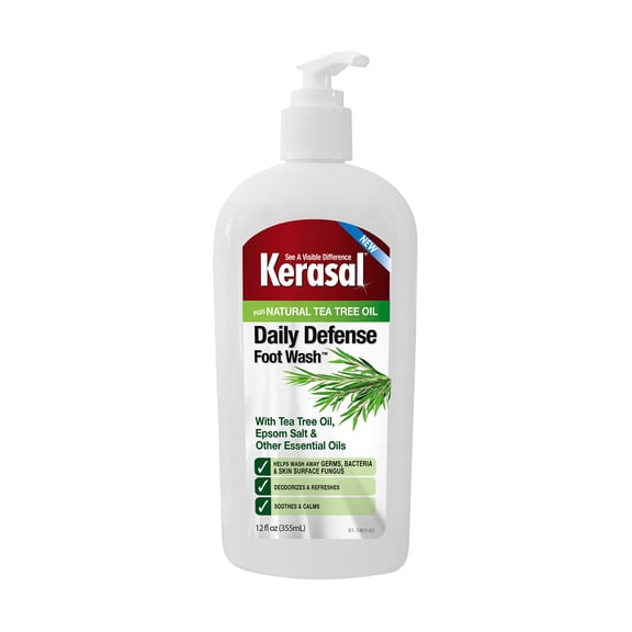 Kerasal Daily Defense Foot Wash Plus Natural Tea Tree Oil, 12 fl oz (355 ml)