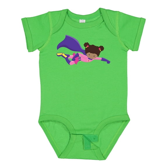 Inktastic African American Girl, Cape, Superhero Girl Girls Baby Bodysuit