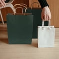 thumbnail image 5 of MLINS Dark Green Paper Shopping Bags for Storage Sturdy and Durable 10pcs, 5 of 6