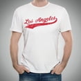 thumbnail image 5 of UGP Campus Apparel Los Angeles City Baseball Script Basic Cotton T-Shirt - 2X-Large - White/Red, 5 of 6