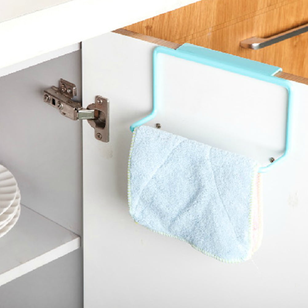 Towel Rack Hanging Holder Cupboard Kitchen Cabinet Bathroom Towel Rack Organizer
