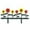 Sunflowers, variant on ievspot 1 Pcs Garden Fence Outdoor Metal Rustproof Landscape Wrought Iron Wire Border Folding Patio Fences Flower Bed Fencing Barrier