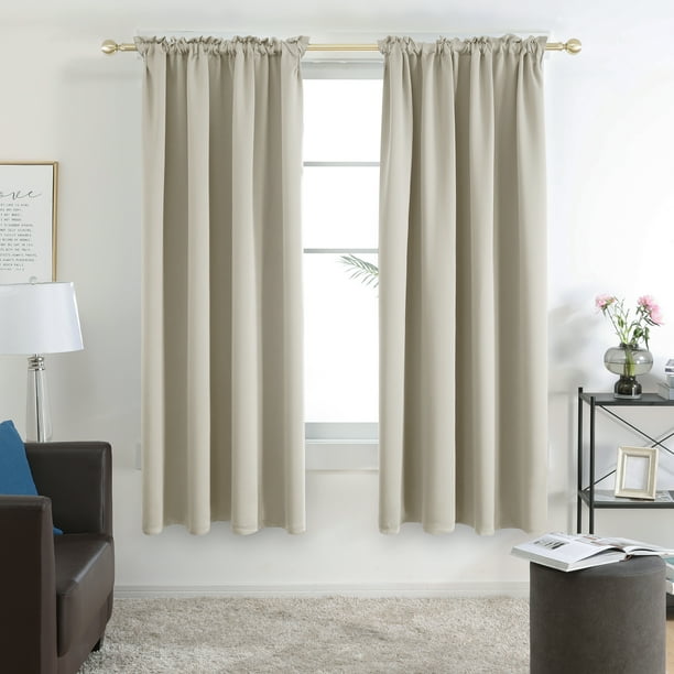 Deconovo Blackout Curtains Room Darkening Ds And Window For Nursery 42w X 72l Inch Light Beige 2 Panels Com Deconovo Blackout Curtains Room, Room Darkening Curtains For Nursery