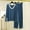 Blue, variant on Flannel Pajamas for Women Set Bamboo Pajamas Modal Woman's Loose Solid Color and Winter Thick and Warm Pajamas Long Sleeves Pants Pajama Set Purple XL