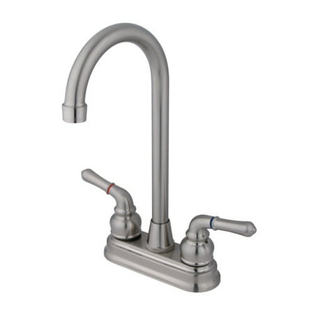 UPC 663370549809 product image for Kingston Brass KB498 Two Handle 4 inch Centerset High-Arch Bar Faucet | upcitemdb.com