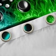 thumbnail image 4 of Manfei Green Cyan Gamepad Blackout Curtains Set of 2 (52x84 Each),Modern Gamer Window Curtains,Kids Video Game Curtains and Drapes,Ultra Soft Home Decor, 4 of 6