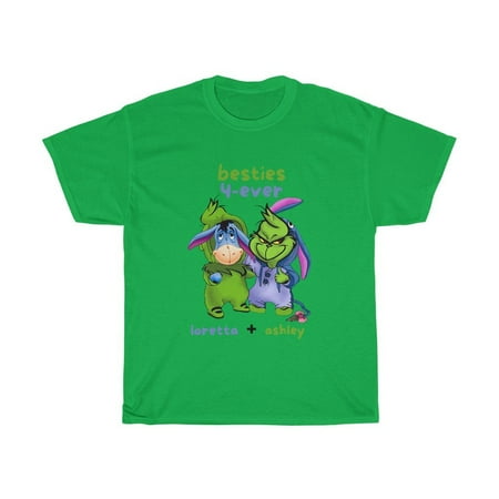 

Besties Grinch Tshirt Besties Grinch and EEyore Tshirt Personalized Tshirts Christmas Gifts Christmas Friendship Gifts