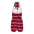 thumbnail image 4 of Lcziwo Shorts Romper for Women Casual Lace Up Halter Neck Backless Overalls Elastic Waist Pockets Striped Summer Jumpsuits 2026 Red,L, 4 of 7